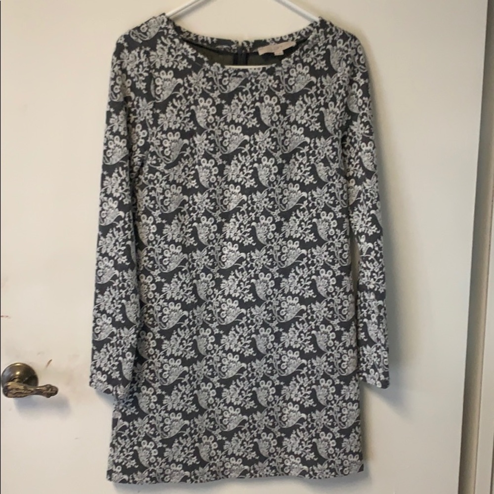 Loft Long sleeve A-line dress. Size XS
